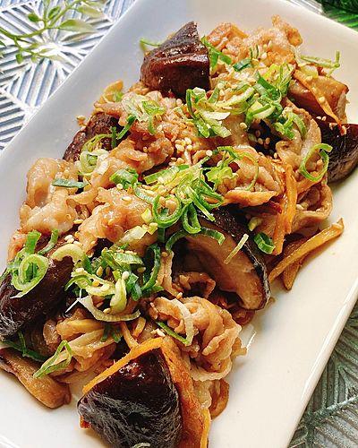 豚バラと椎茸のさっぱり炒め