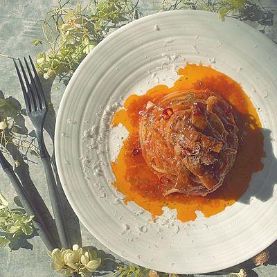 ベーコンのアラビアータ