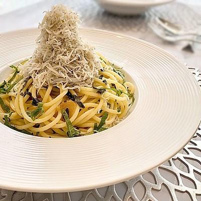 釜揚げしらすと大葉のペペロンチーノ
