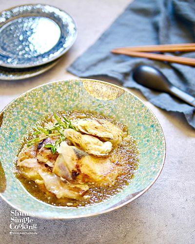 秋鮭とイチジクの揚げ出し春巻き