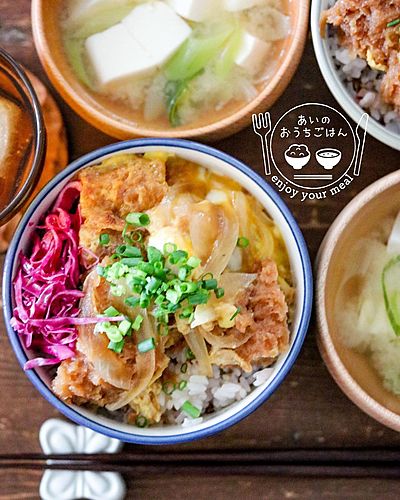 朝から元気モリモリカツ丼朝ごはん