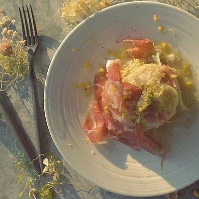 柚子胡椒オイルのペペロンチーノ