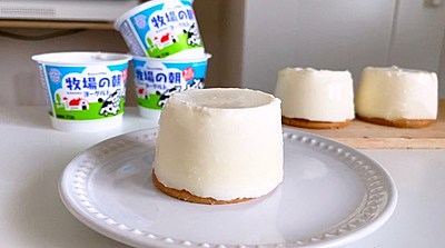 [材料4つ！生クリームなし]カップそのままレアチーズケーキ