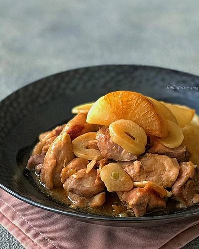 大根と鶏肉のにんにく味噌煮＊簡単！こく旨！作り置きに！