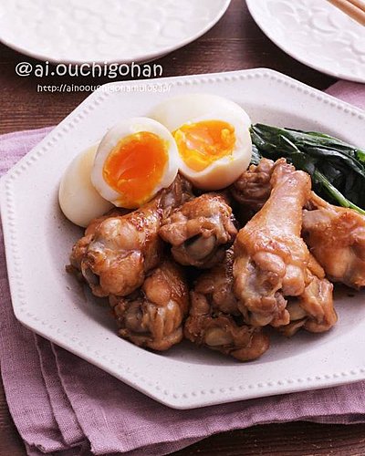 めんつゆポン酢で味付け簡単！手羽元でボリュームさっぱりめんぽん煮