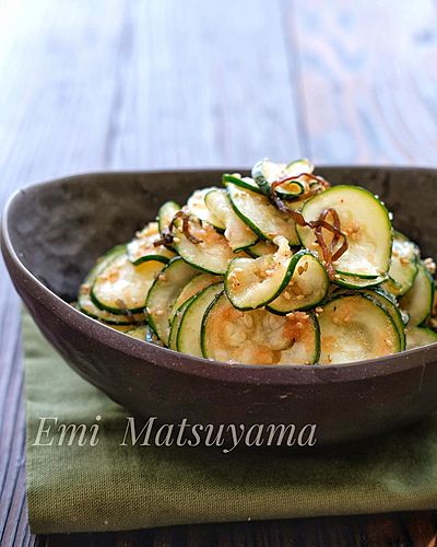 ＊ズッキーニの明太塩昆布和え＊