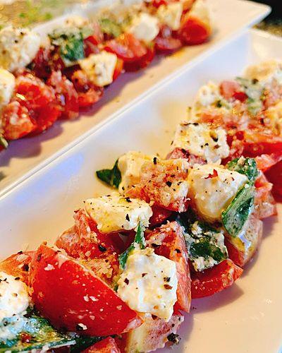 トマトとクリームチーズのサラダ