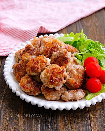 豚こまで！揚げない旨塩レモンマヨ唐揚げ