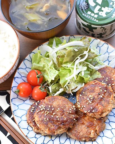 サバの醤油煮缶deさバーグ