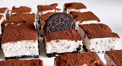 [ 材料4つ・ゼラチンなし]ふわっととろける！オレオチーズケーキ