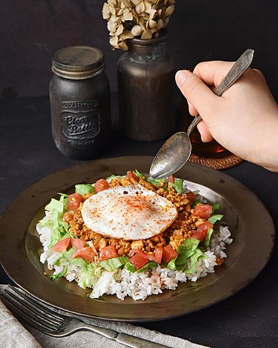 ちょっぴりヘルシーな、豆腐そぼろ入りタコライス