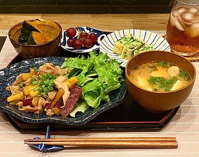 豚バラとサツマイモの甘辛炒め