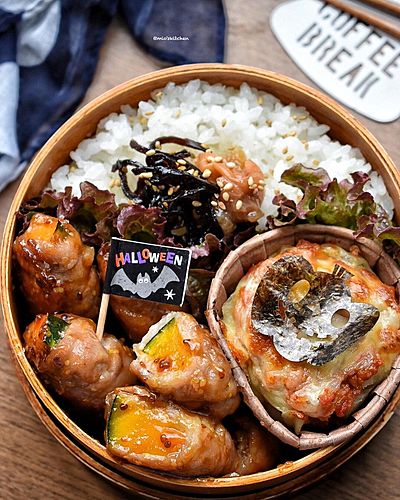 かぼちゃの肉巻きdeハニマスてりやき