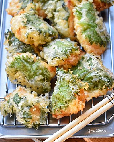 鶏天の青じそ巻き