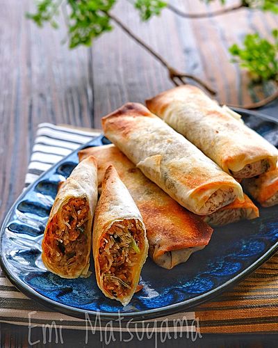 具はレンチン！仕上げはトースター！の揚げずにカリッと春巻き