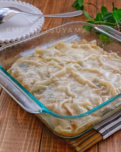 レンジで出来ちゃう＊餃子ミルフィーユ＊調味料一律大さじ1！