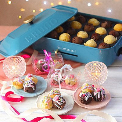 すぐに食べたい！おうちでバレンタイン♪HMで!ふわふわまんまる白黒ガトーショコラ