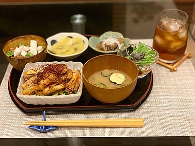 焼きナスの香味ダレ