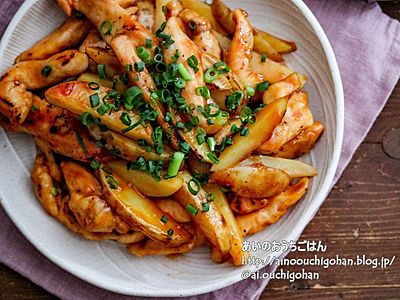 【材料2つ】黄金比&３ステップで超簡単！鶏むね肉とじゃがいものほくほく甘辛焼き