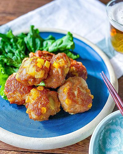 みんな大好き！豚ポテコーン揚げ