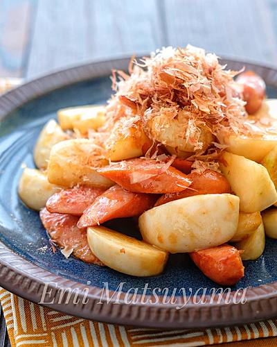 かぶとウインナーのオイバター炒め