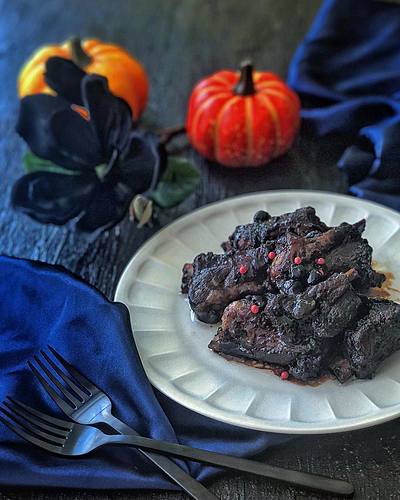 ハロウィンパーティーに！＊スペアリブのブルーベリー煮＊