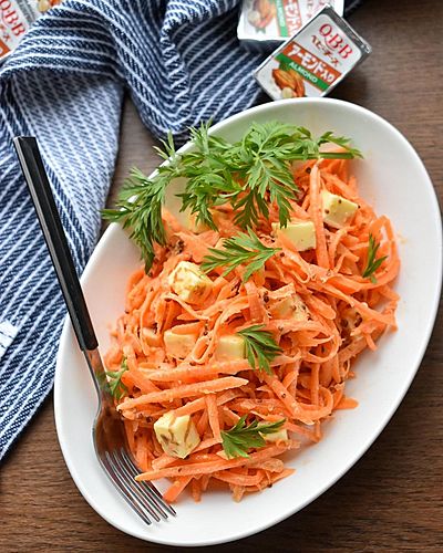 人参とチーズのハニーマスタードマヨ和え