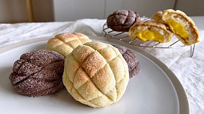 [材料4つ！トースターで焼くだけ] お好きなパンが大変身！メロンパン