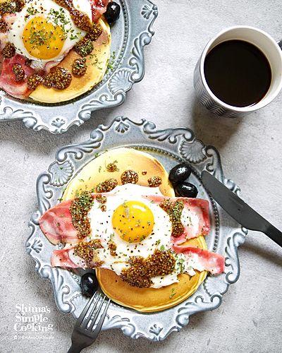 ベーたまパンケーキ ハニーマスタードソース