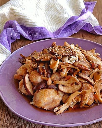 ジューシーチキンのさっぱりきのこだれ﻿