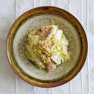 せせりとキャベツのねぎ塩炒め