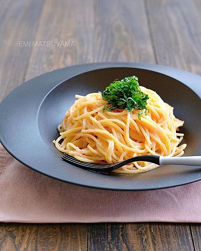 和えるだけ！簡単たらこクリームパスタ ⁡