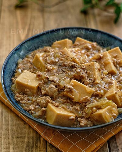 高野豆腐とひき肉のとろみ煮