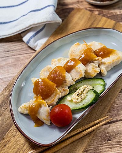 しょうがでさっぱり『鶏むね肉の香味ソースがけ』