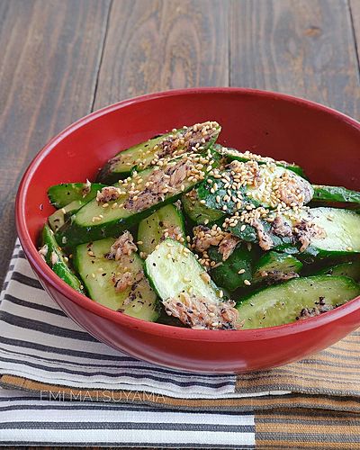 やみつき！きゅうりとツナのゆかりぽん酢のさっぱり漬け