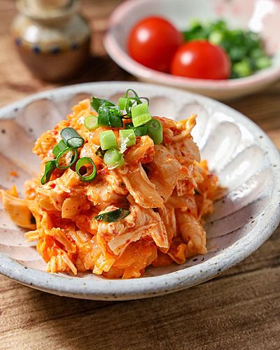 クセになって止まらない『ささみとキムチ＆クリームチーズ和え』