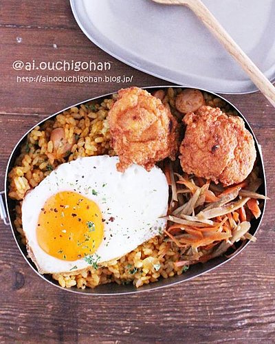 思い出のカレーピラフでのっけ弁