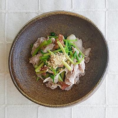 豚しゃぶとせりの梅和え