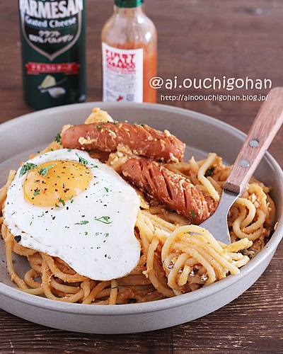 濃厚でまろやかな我が家のナポリタン