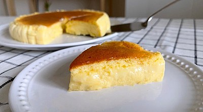[ 材料3つ・魔法のケーキ]じゅわっととろける！2層のチーズケーキ