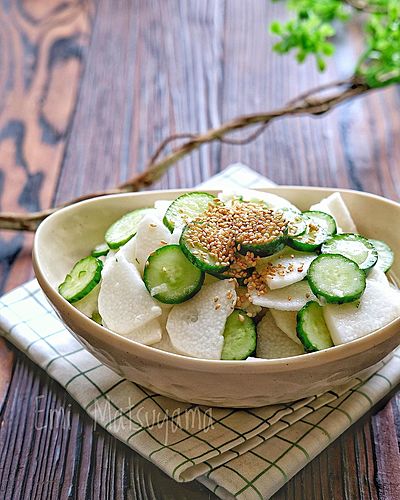 長芋きゅうりの白だしすし酢漬け﻿