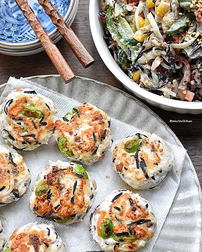 ひじきと枝豆のはんぺん鶏ボール