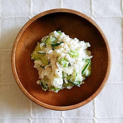 夏野菜と長芋の和風ポテサラ