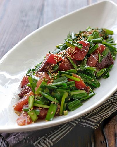 絶品おつまみ！＊生カツオのニラまみれ＊