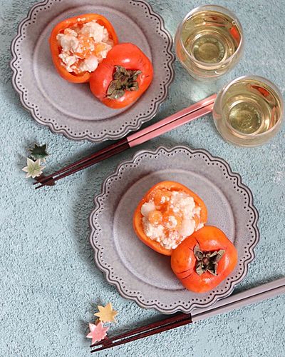 柿とカブのオリーブオイル白あえ