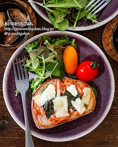 【朝ごはん】準備は3分で完了！オーロラツナピザプレート♪