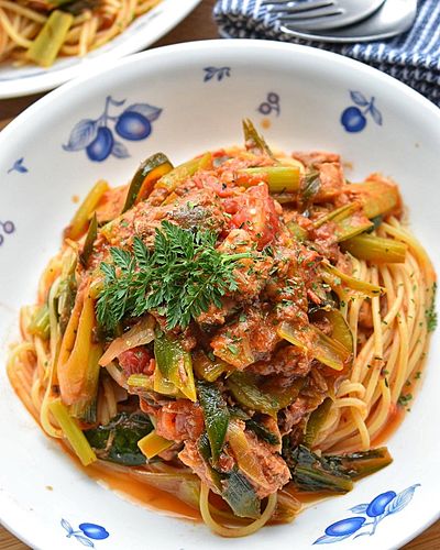 鯖缶deトマトパスタ