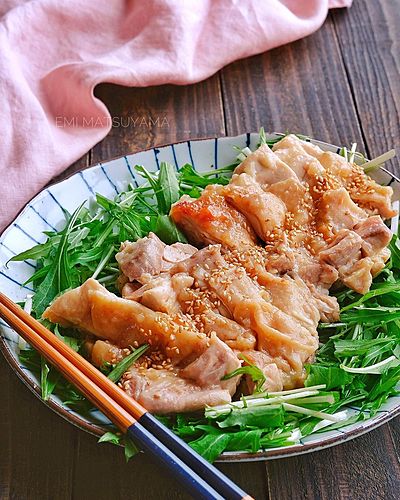 レンジで簡単！梅マヨチキン﻿