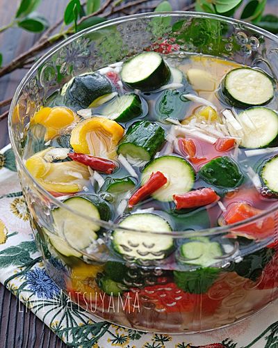 さっぱりヘルシー！＊夏野菜の水キムチ＊