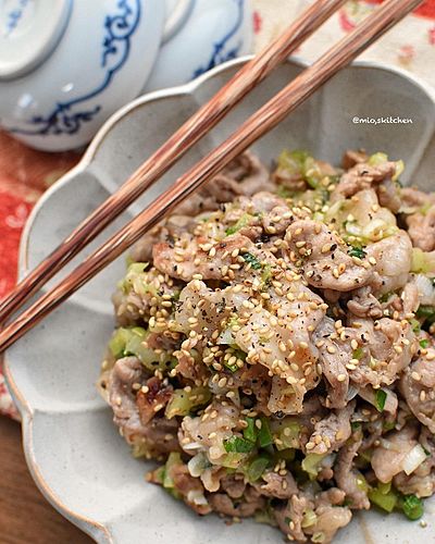 豚こま肉の塩だれレモン炒め